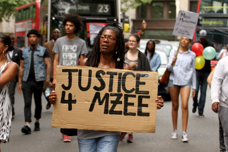 Image: Black Lives Matter demonstration for Mzee Mohammed in London