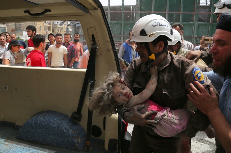 Image: Airstrike Hits Rebel-Controlled Idlib, Syria