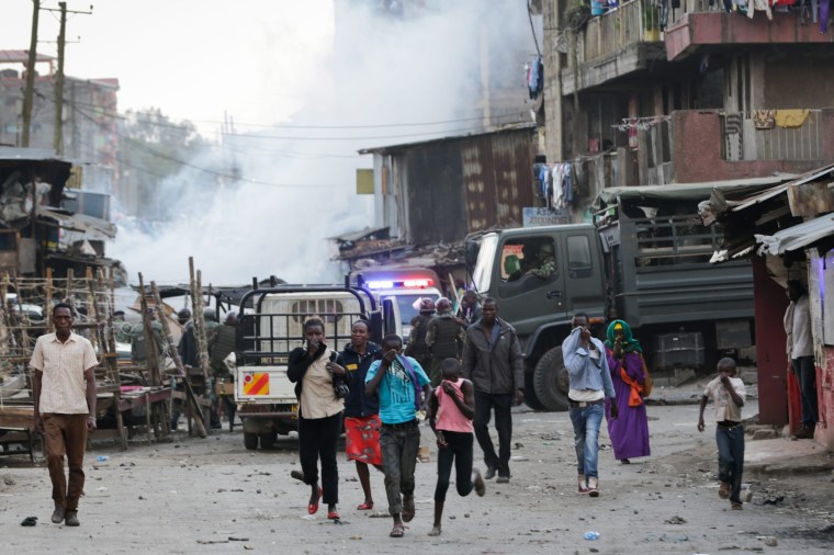 Image: Riots erupt after Kenya's ruling party and main opposition party hold rallies in Nairobi