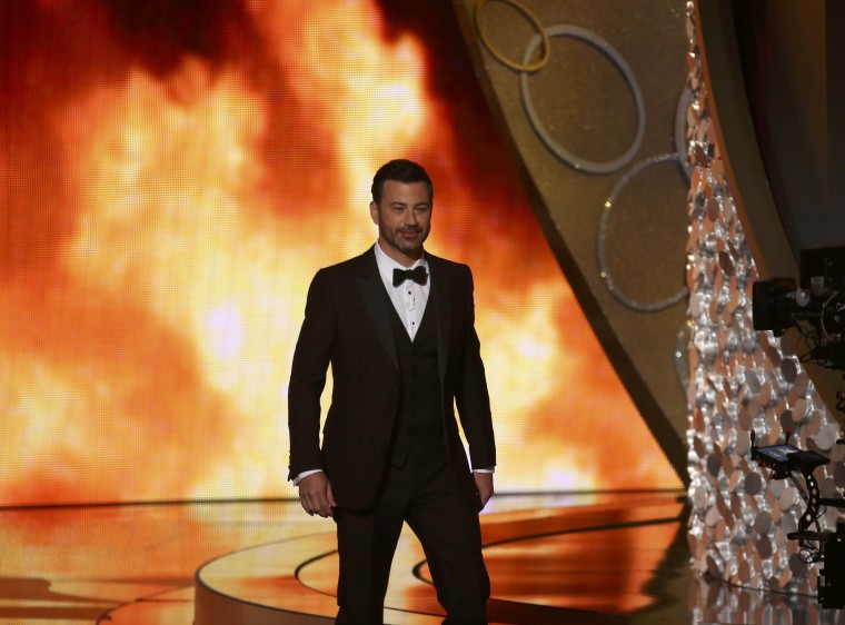 Image: Host Jimmy Kimmel opens the show during the 68th Primetime Emmy Awards in Los Angeles