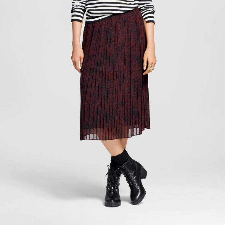 Who What Wear x Target pleated midi skirt