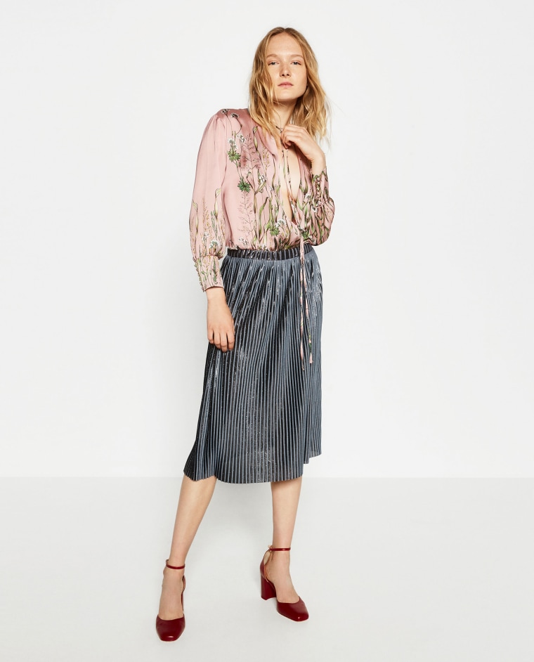 Zara pleated skirt