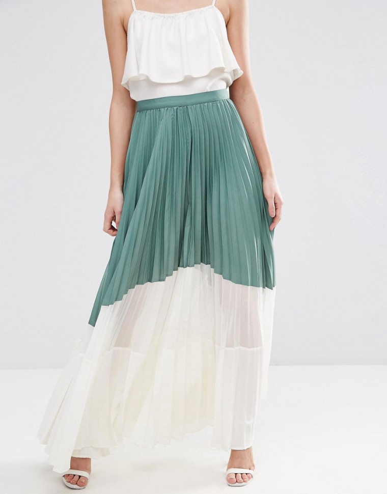 ASOS Petite pleated maxi skirt