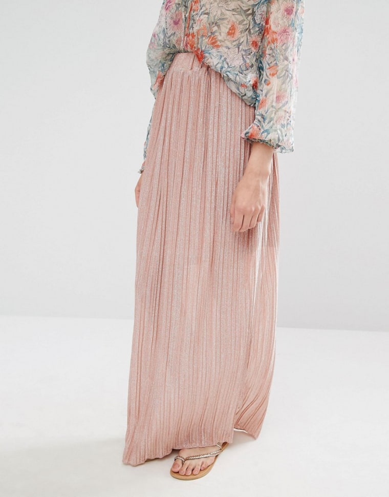 Mango pleated maxi skirt