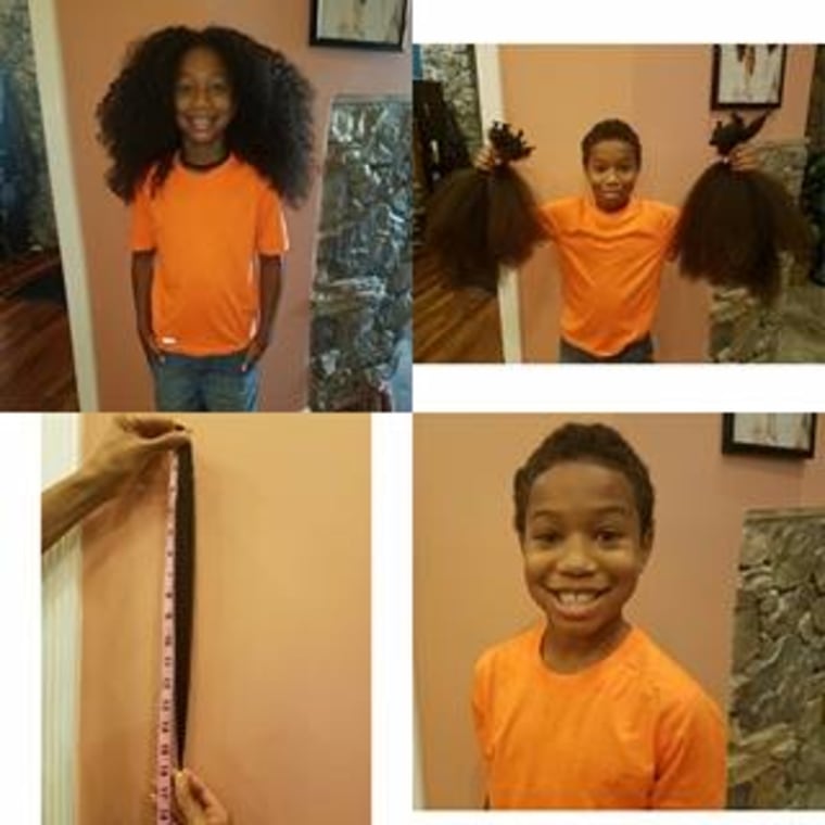boy grows hair for 2 years to help kids with cancer