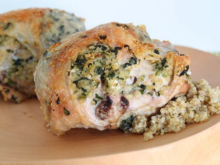 Quinoa, Feta and Spinach-Stuffed Chicken Breasts