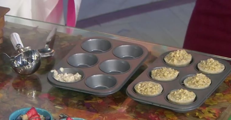 Make oatmeal ahead of time and freeze it in muffin tins.