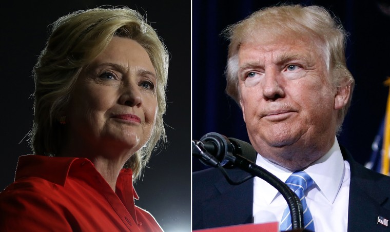 Image: Democratic presidential nominee Hillary Clinton and Republican presidential candidate Donald Trump