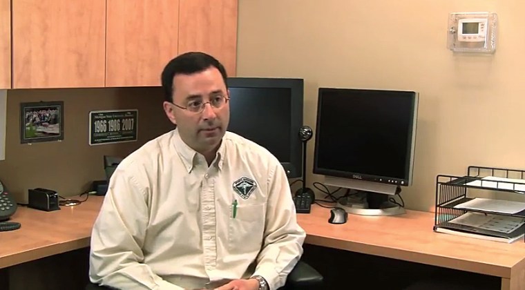 Doctor Larry Nassar appears in a video for Michigan State University Sports Medicine.