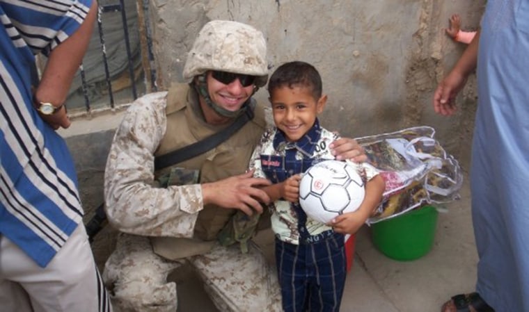 Image: Ahmed Shama during his deployment with the Marines in Ramadi.