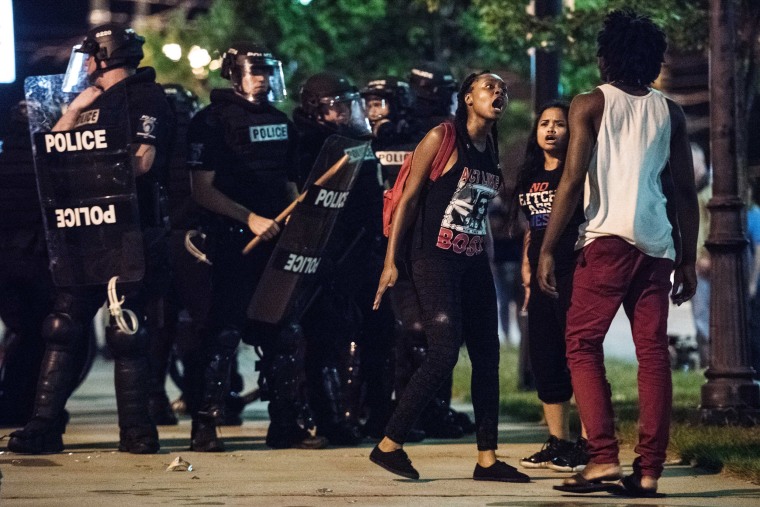 Image: Protests Break Out In Charlotte After Police Shooting