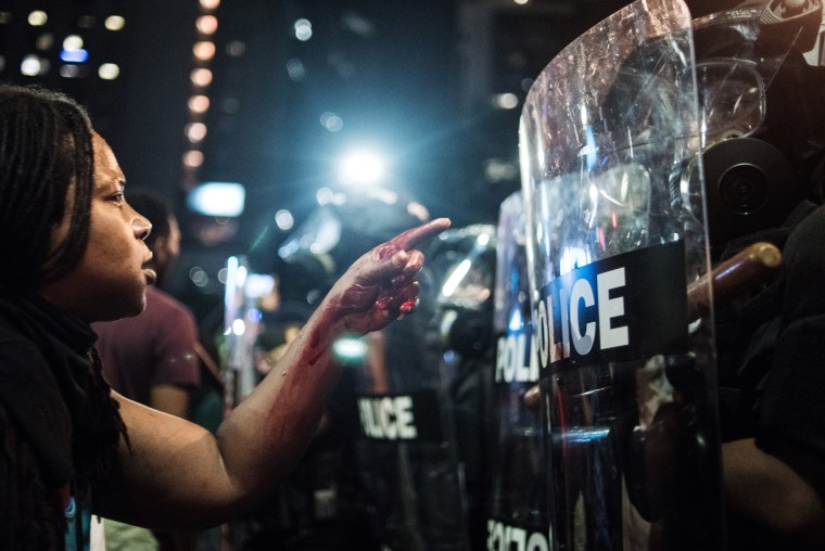 Image: Protests Break Out In Charlotte After Police Shooting