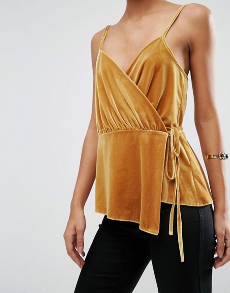 Wrap Cami Top in Velvet