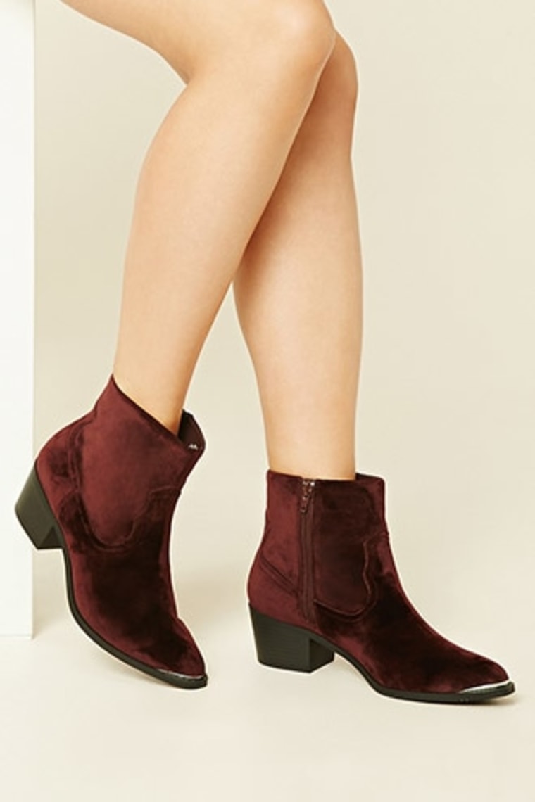 Velvet Ankle Booties