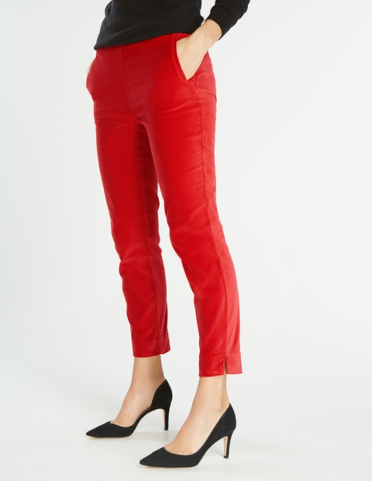 BODEN Straight Leg Velvet WM365 Pants Trousers Size US 2 P Black at Amazon  Women's Clothing store