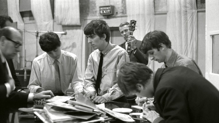 The Beatles at Abbey Road recording studios, London - 1960s