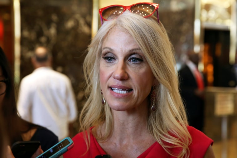 Image: Campaign manager Kellyanne Conway for U.S. Republican presidential nominee Donald Trump speaks to the media at Trump Tower in the Manhattan borough of New York