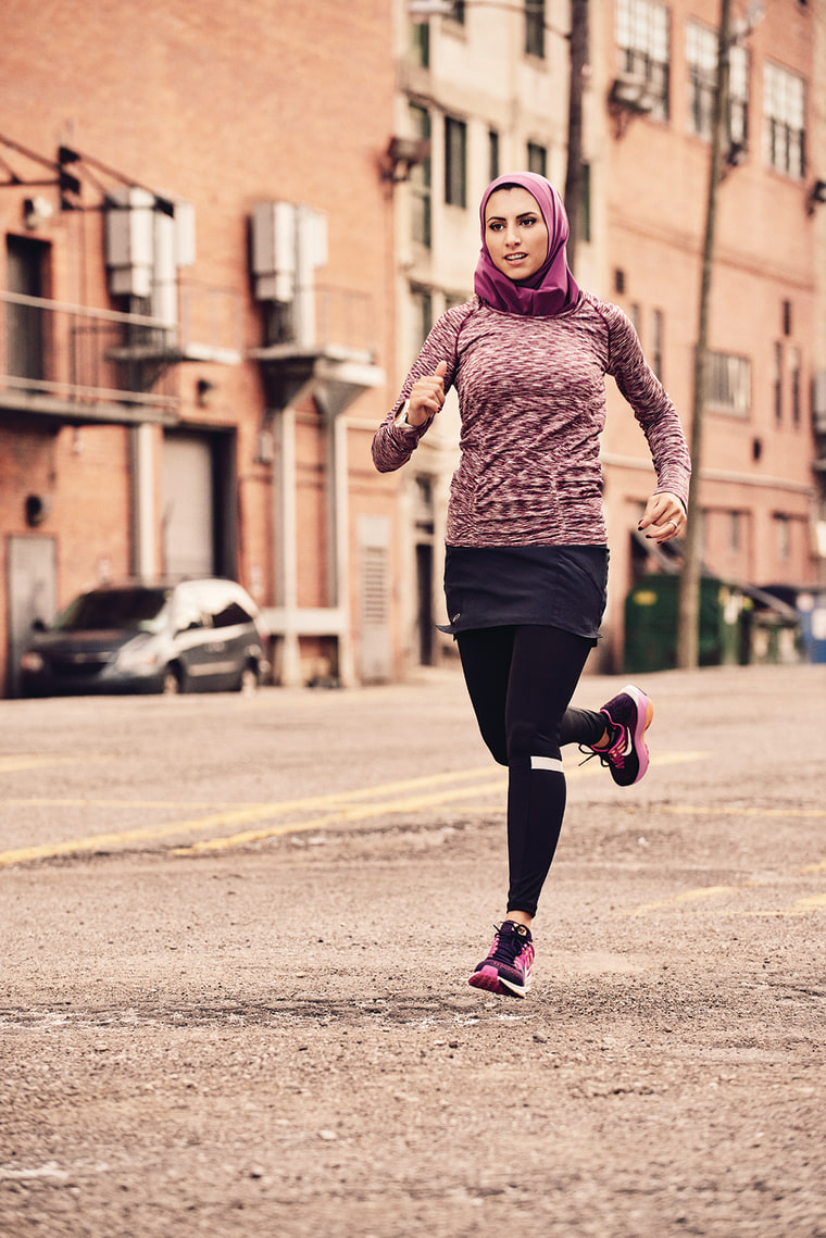 A photo of Rahaf Khatib from the October 2016 issue of Women's Running