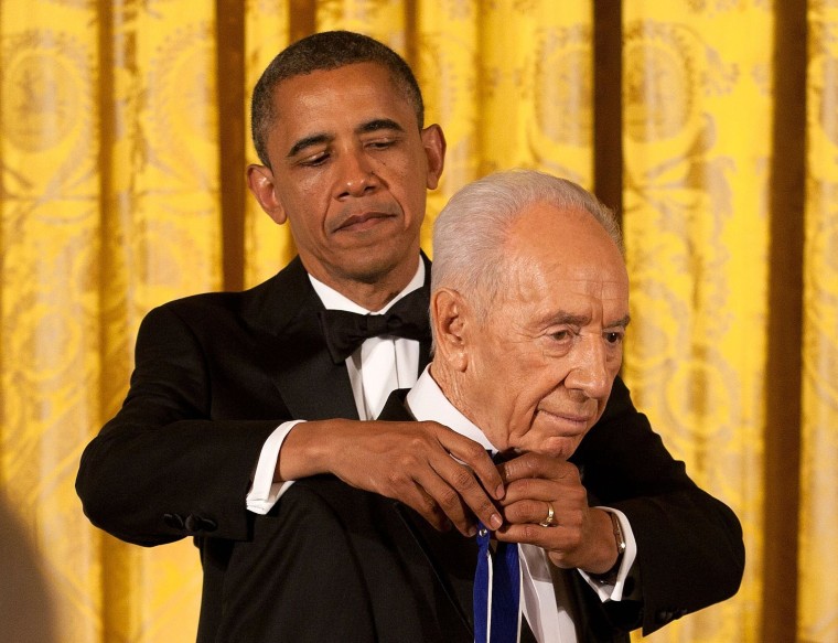 Image: Barack Obama and Shimon Peres
