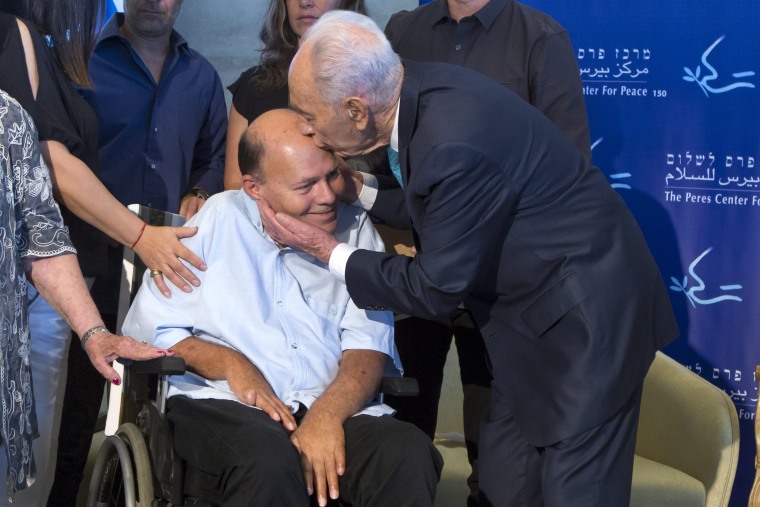 IMAGE: Surin Hershko and Shimon Peres