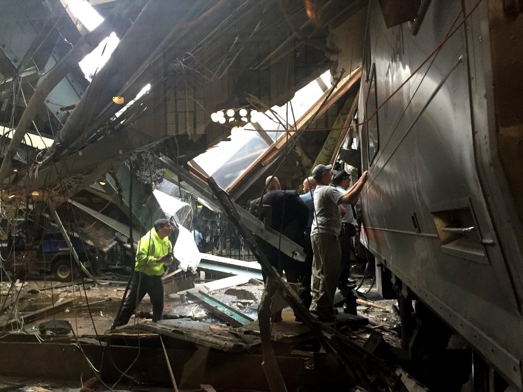 Image: New Jersey Transit Commuter Train Crashes At Hoboken Terminal