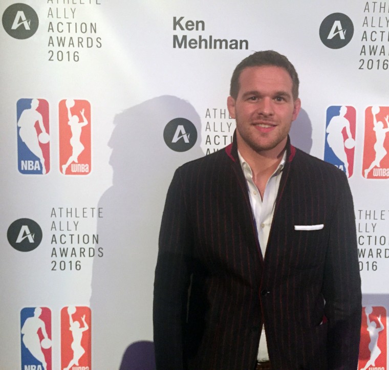 Athlete Ally Executive Director Hudson Taylor at the Athlete Ally Action Awards in NYC on Sept. 27, 2016.