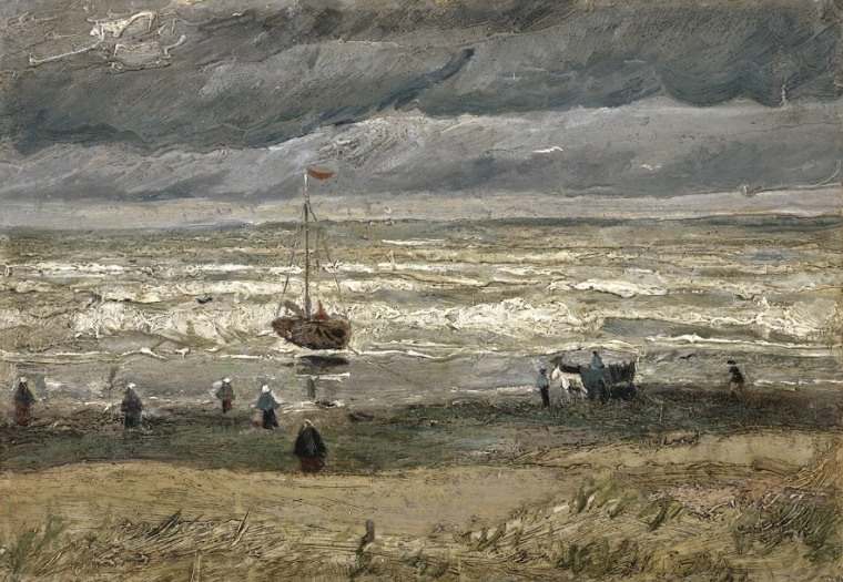 Image: View of the Sea at Scheveningen, painted by Vincent van Gogh in 1882