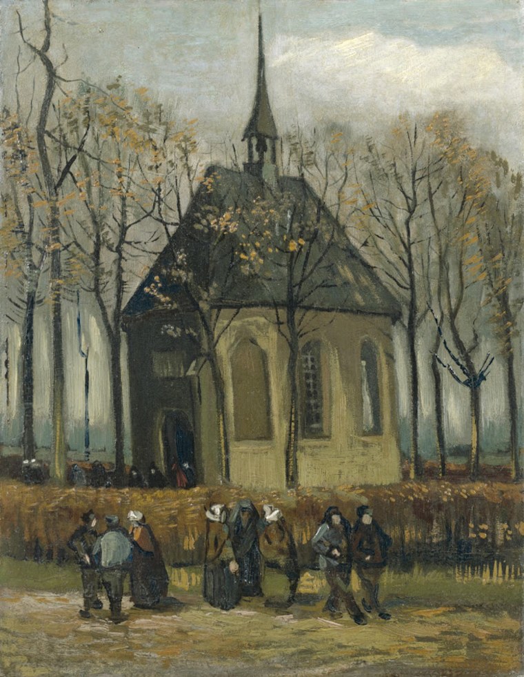 Image: "Congregation Leaving the Reformed Church in Nuenen"