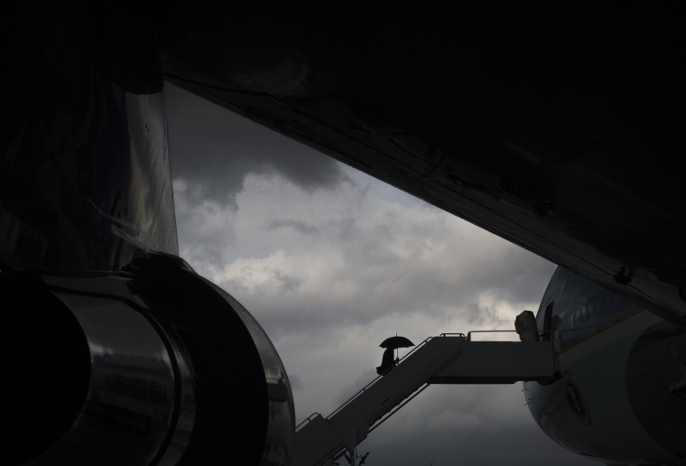 Image: Obama boards Air Force One prior to departure from Richmond