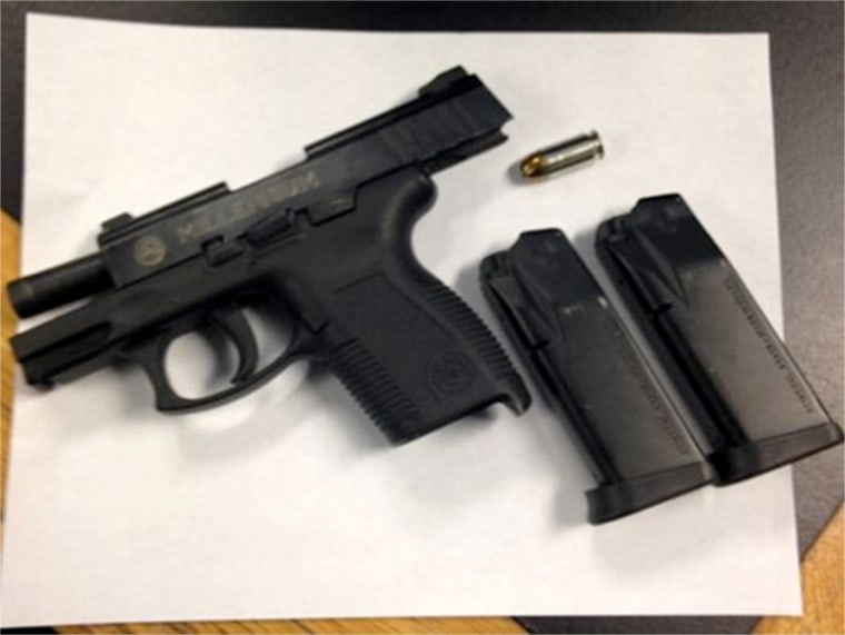 The gun and ammunition confiscated by guidance counselor, Molly Hudgens.