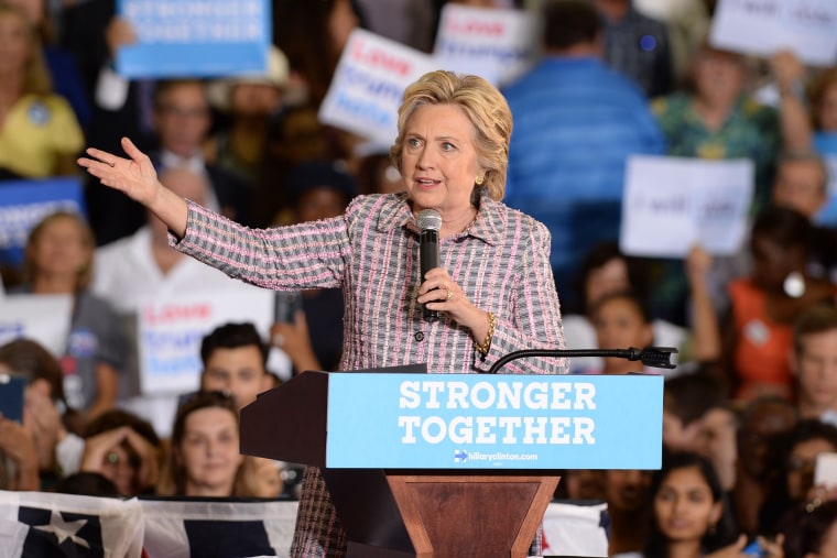 Image: Hillary Clinton presidential campaign at the Coral Springs Gymnasium, Florida, USA - 30 Sep 2016