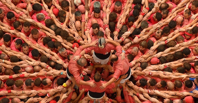 Image: SPAIN-CATALONIA-HUMAN-TOWERS-CASTELLERS