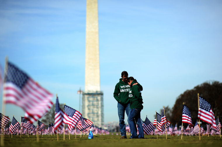 Image: Veterans at suicide commemoration