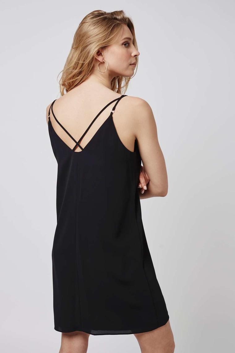 Topshop cross strap slip dress