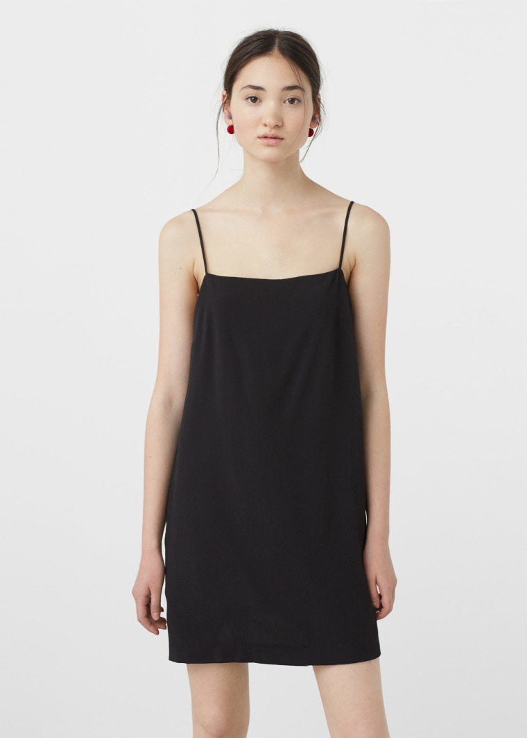 Mango textured slip dress