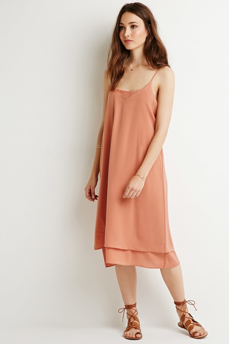 Forever21 layered midi slip dress