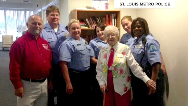 102-year-old lady getting arrested