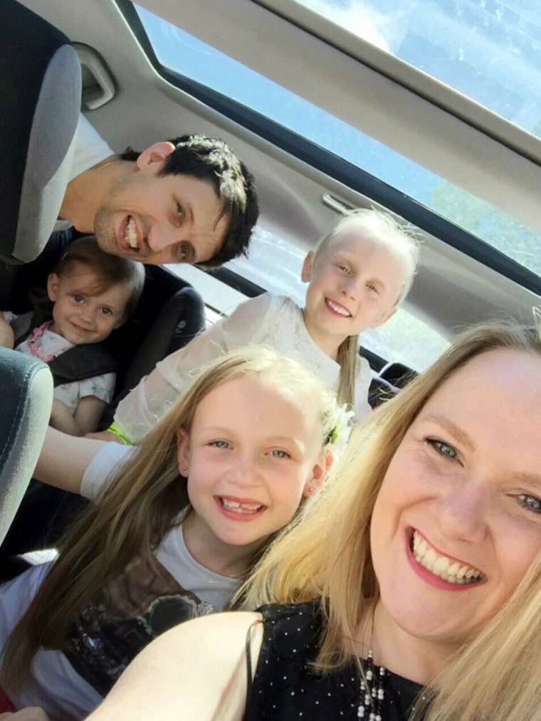 Ben and Becky Edmonds with their daughters Daisy, Lauren and Arabella