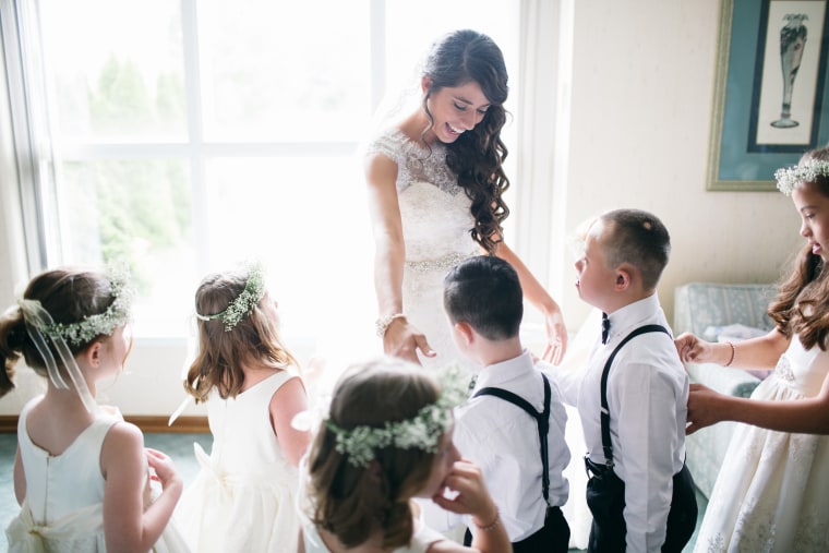 Kinsey French invited all six of her special ed students to be part of her wedding day.