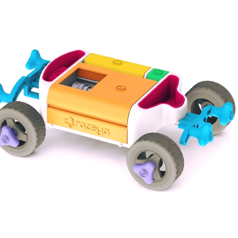 Start your engines! This colorful RaceYa car caught our attention at Maker Faire.