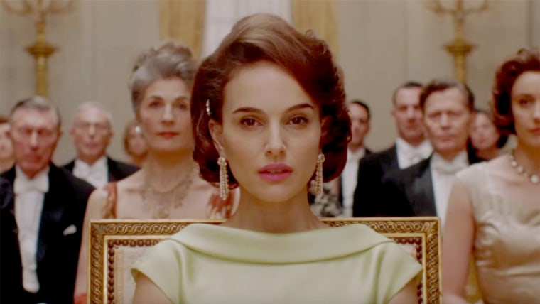 Natalie Portman is a vision of Jackie O in iconic Sixties pink