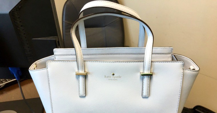 Kate spade grey and white purse sale