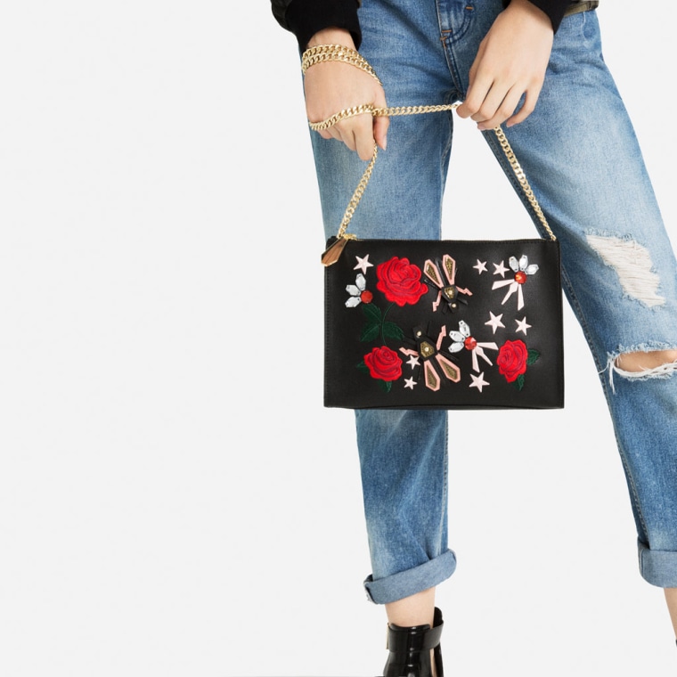 Zara embroidered clutch