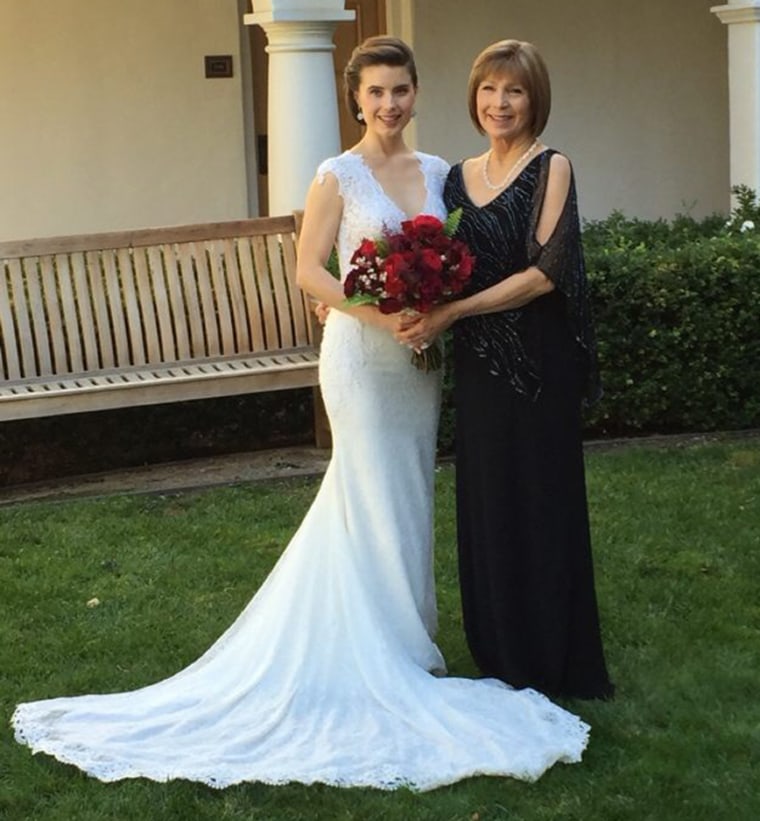 Tayler Cox Lonsdale on her wedding day with her mother Leah Cox. Both women tested positive for the BRCA gene mutation.