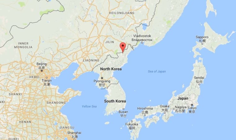 Image: Map showing Yonsa, North Korea