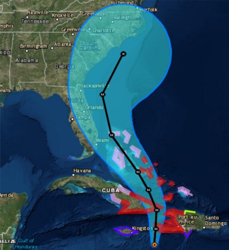 IMAGE: Hurricane Matthew forecast map