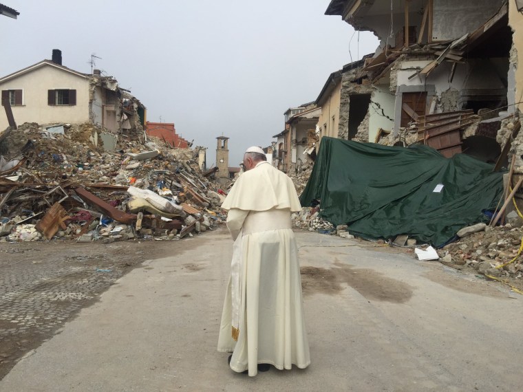 Image: Pope Francis visits Amatrice