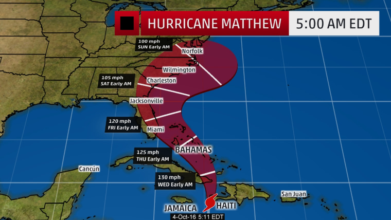 Image: Hurricane Matthew map