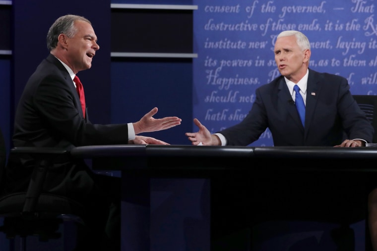 Image: Vice presidential debate between Tim Kaine and Mike Pence
