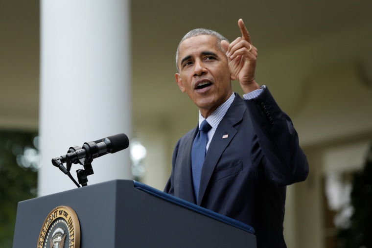 Image: President Barack Obama delivers a statement on the Paris Agreement